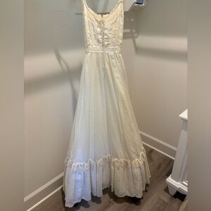 White Gunne Sax 70s Prairie Dress